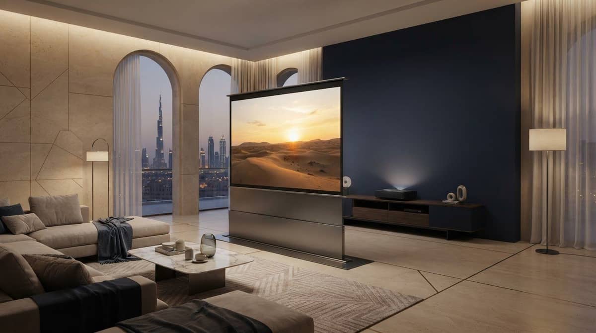 Floor-Rising Projector Screen UAE: A Practical 2026 Guide