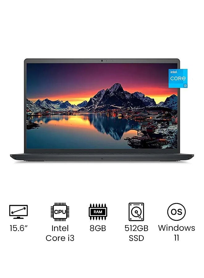 Inspiron 3000 series Laptop With 15.6-Inch Full HD Display, 11th Gen Core i3-1115G4 Processor/8GB RAM/512GB SSD Nvme /Intel Iris Xe...